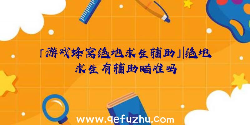 「游戏蜂窝绝地求生辅助」|绝地求生有辅助瞄准吗